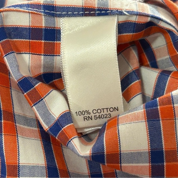 Banana Republic Non-Iron Slim Fit Button Down Shirt Men's Sz Med Holiday Orange - Picture 4 of 7
